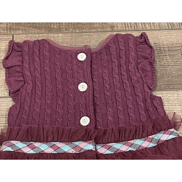 Matilda Jane Soiree Dress Once Upon A Time Sweater Tulle Plum Size 18-24 Months - Picture 11 of 11